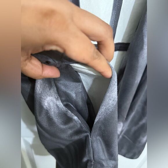 DG2 Diane Gilman women’s Elegant Black and Gray open front cardigan 1x NWT - Picture 4 of 9